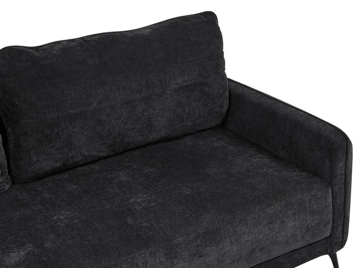 Sofa Bed 3 Seater Chenille Black Kaylle