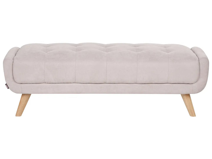 Sofa 2 Seater Fabric Taupe with Ottoman Crandell