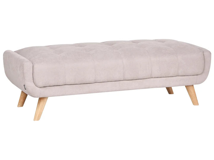 Sofa 2 Seater Fabric Taupe with Ottoman Crandell