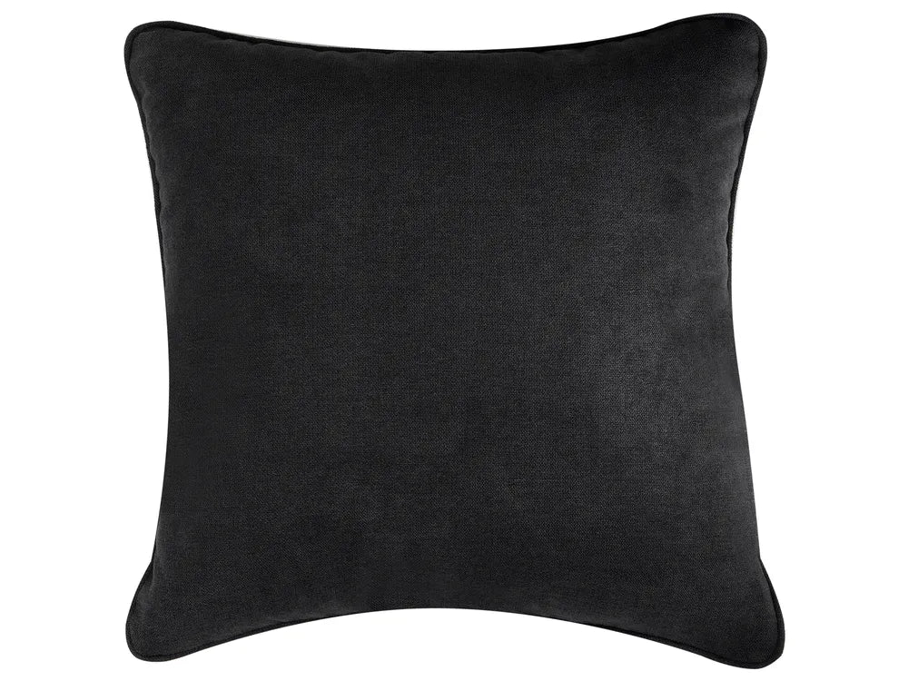 Sofa 2 Seater Fabric Black Crandell