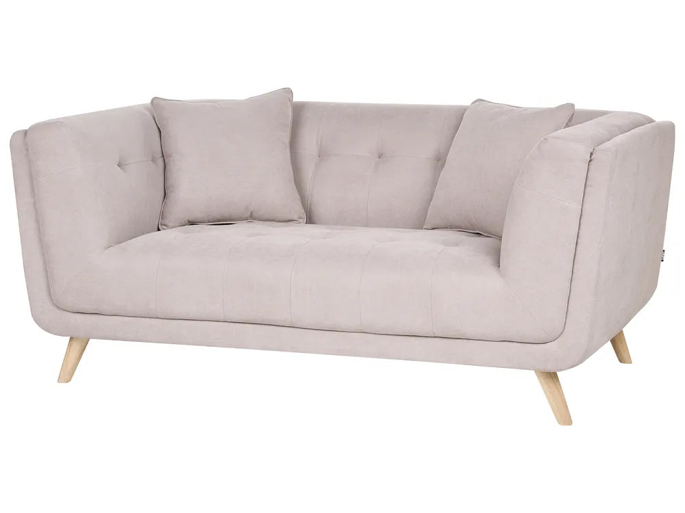 Sofa 2 Seater Fabric Taupe Crandell