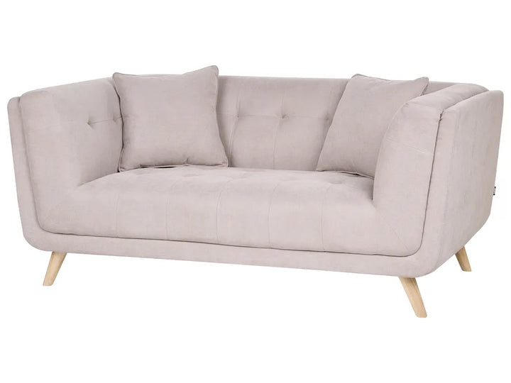 Sofa 2 Seater Fabric Taupe Crandell