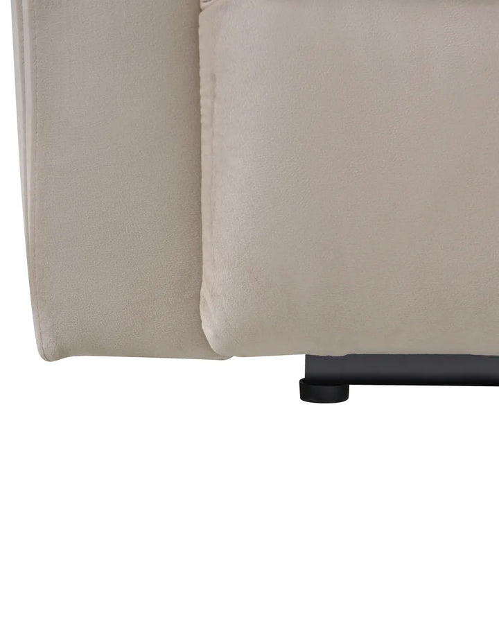 Electric Recliner Chair with Footrest Velvet Beige Beetner