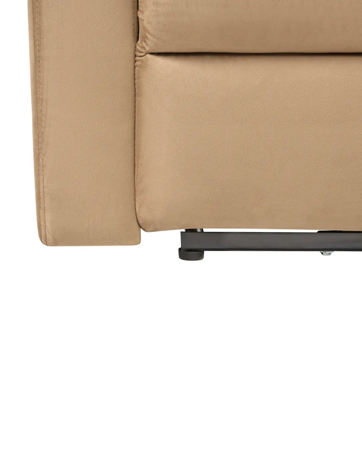 Electric Recliner Chair Velvet Light Brown Beetner
