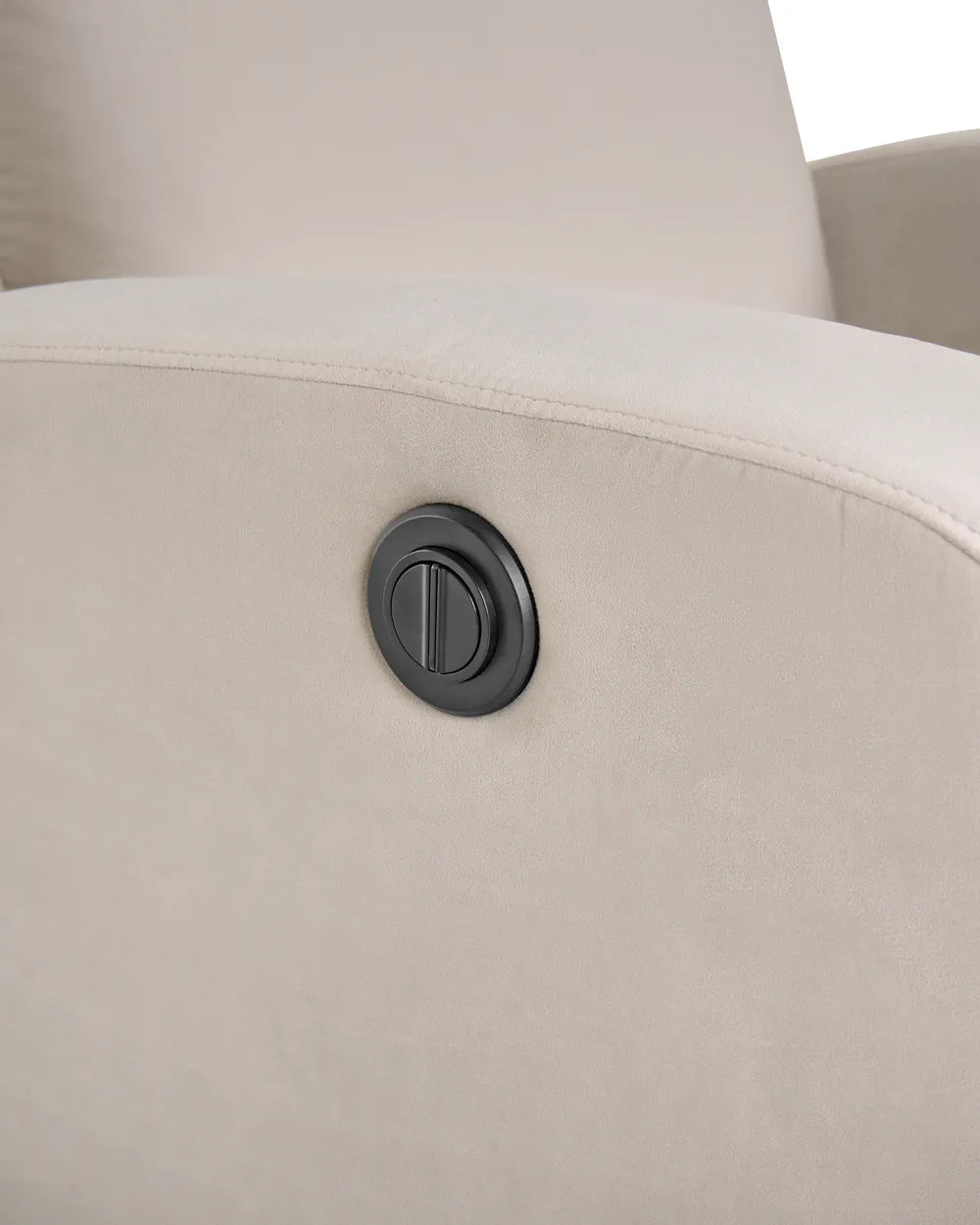 Electric Recliner Chair with Footrest Velvet Beige Beetner