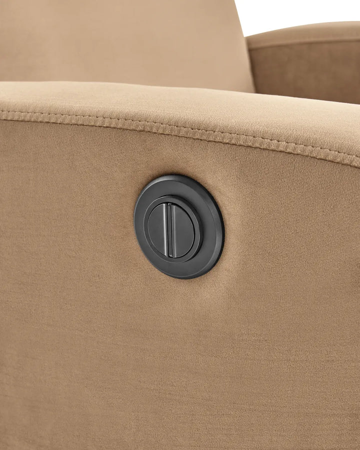 Electric Recliner Chair Velvet Light Brown Beetner