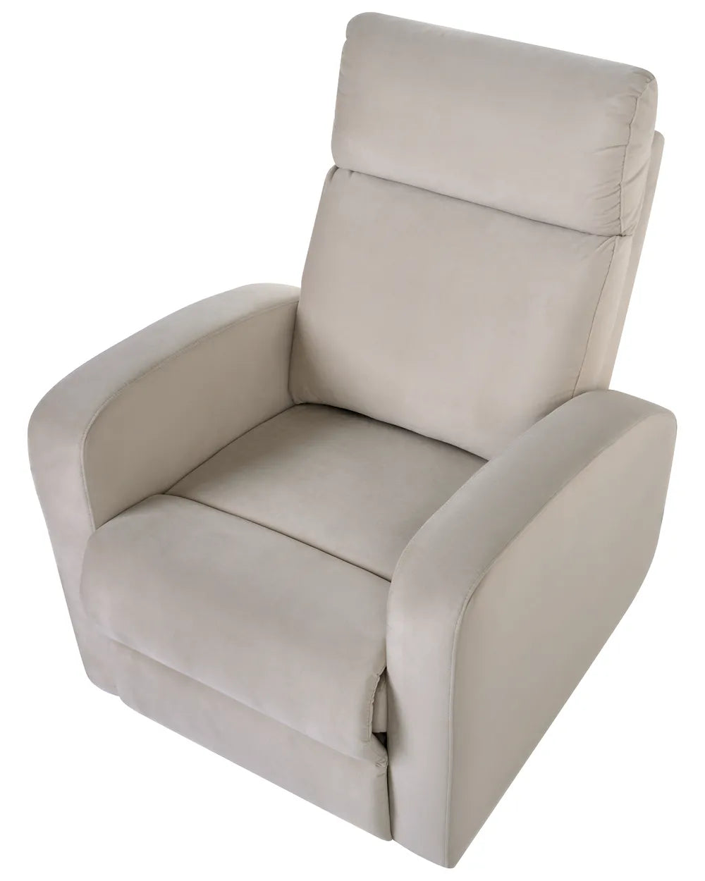 Electric Recliner Chair with Footrest Velvet Beige Beetner