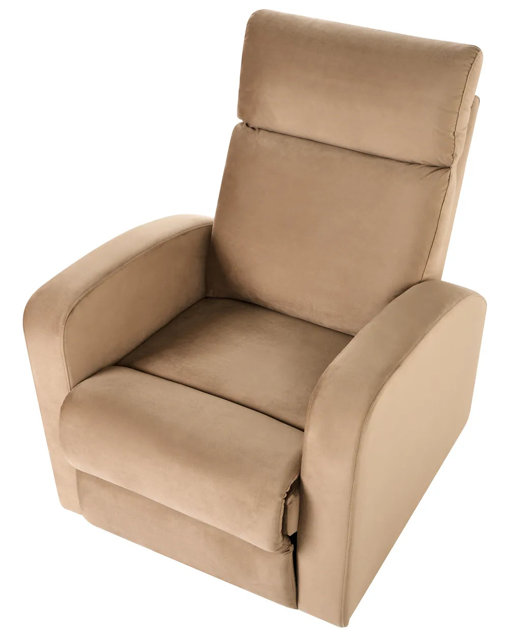 Electric Recliner Chair Velvet Light Brown Beetner
