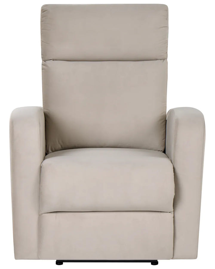 Electric Recliner Chair with Footrest Velvet Beige Beetner