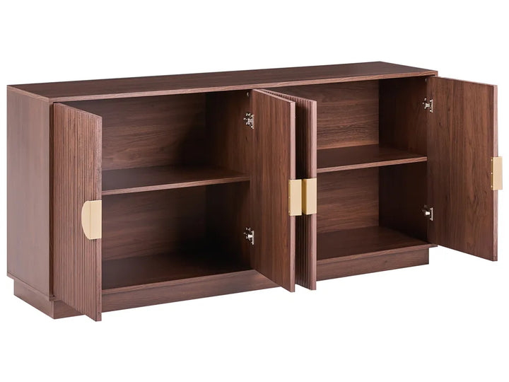 4 Door Sideboard Dark Brown Eilzabeth