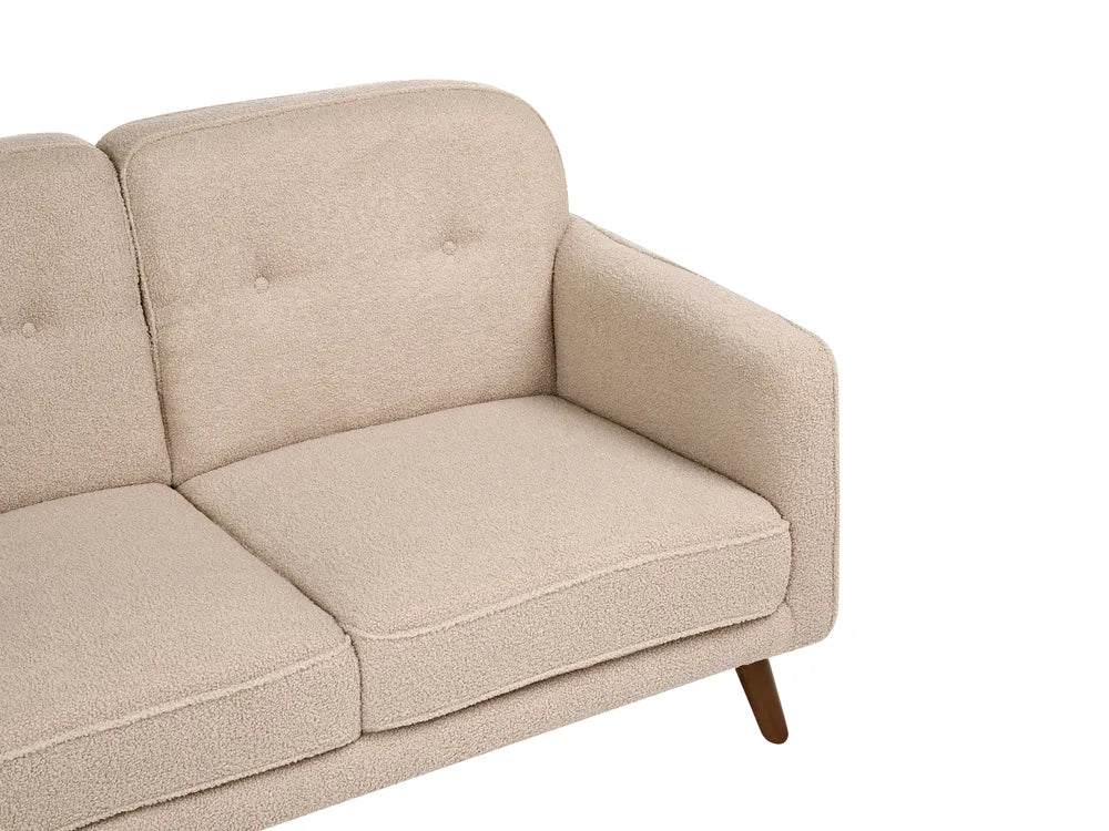 Sofa 2 Seater Boucle Beige Lechia