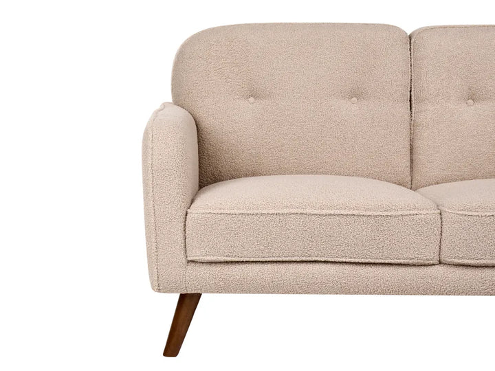 Sofa 2 Seater Boucle Beige Lechia
