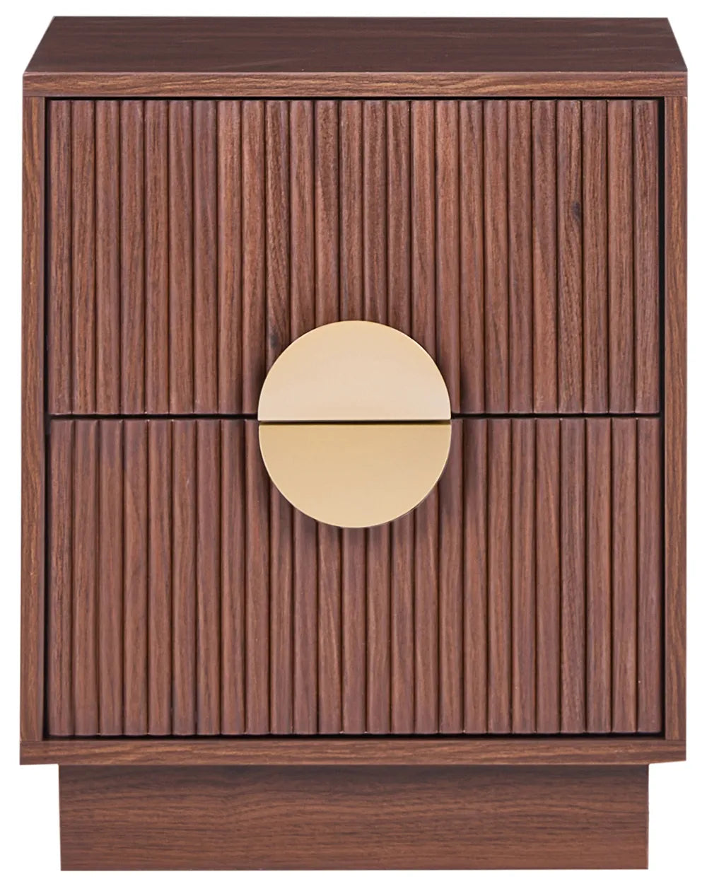 2 Drawer Bedside Table Dark Brown Eilzabeth