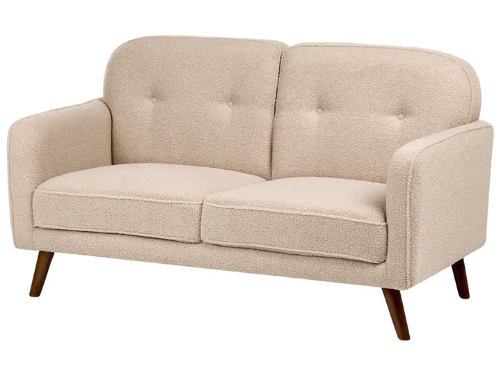 Sofa 2 Seater Boucle Beige Lechia