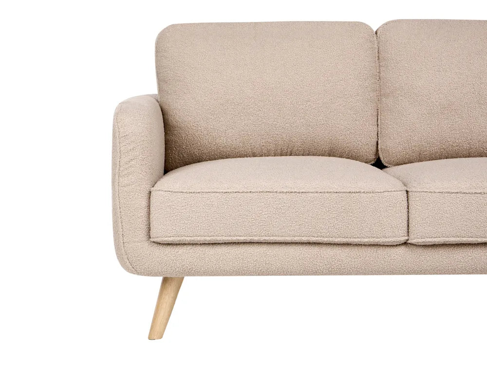 Living Room Set 4 Seater Boucle Beige Fatih