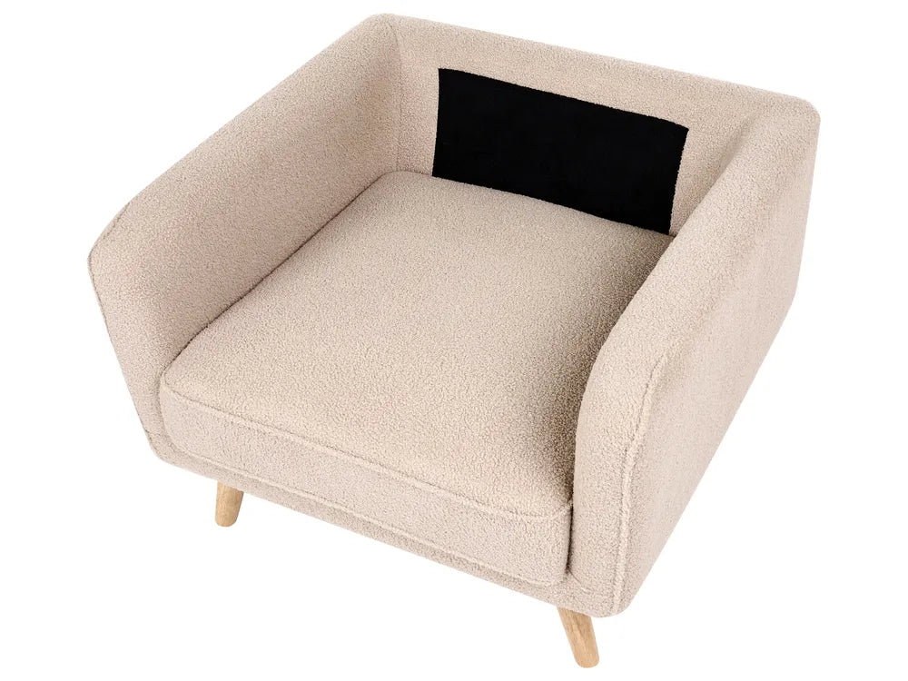 Living Room Set 4 Seater Boucle Beige Fatih
