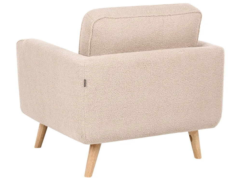 Living Room Set 4 Seater Boucle Beige Fatih