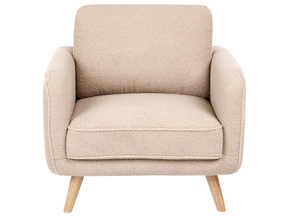 Living Room Set 4 Seater Boucle Beige Fatih
