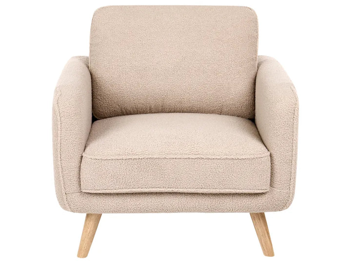 Living Room Set 4 Seater Boucle Beige Fatih