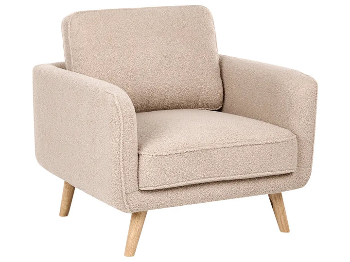 Living Room Set 4 Seater Boucle Beige Fatih