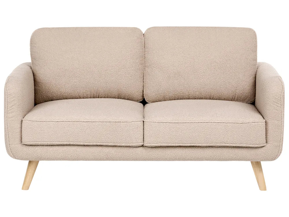 Living Room Set 4 Seater Boucle Beige Fatih