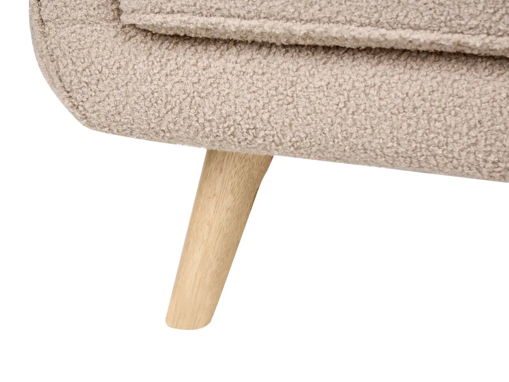 Living Room Set 4 Seater Boucle Beige Fatih