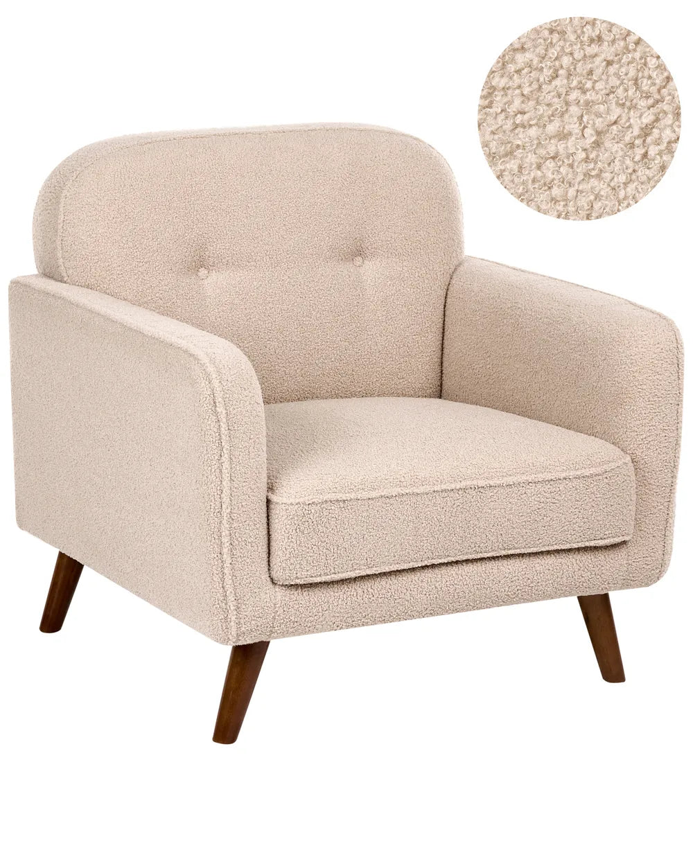 Armchair Boucle Beige Lechia