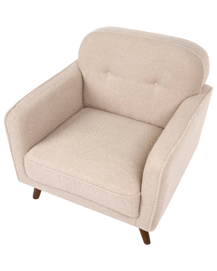 Armchair Boucle Beige Lechia