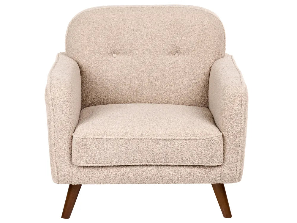 Living Room Set 4 Seater Boucle Beige Lechia