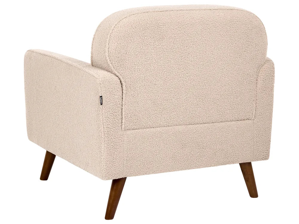 Living Room Set 4 Seater Boucle Beige Lechia