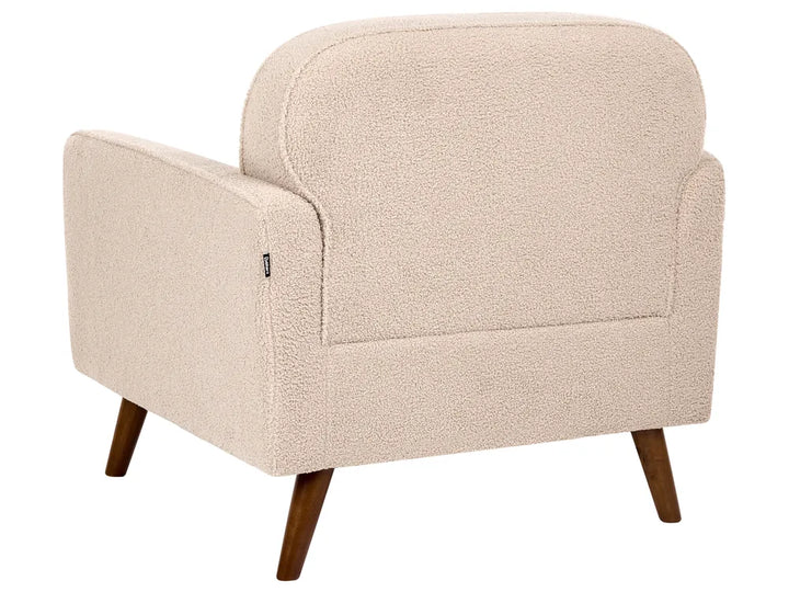 Living Room Set 4 Seater Boucle Beige Lechia