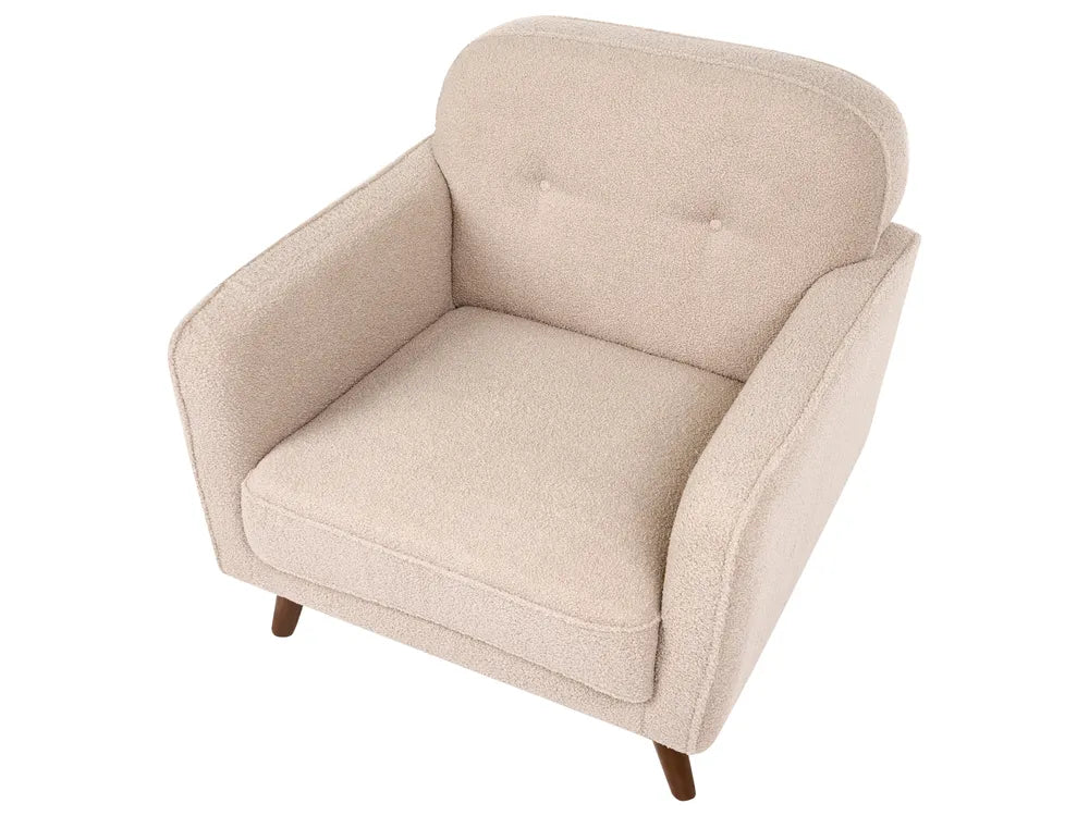 Living Room Set 4 Seater Boucle Beige Lechia