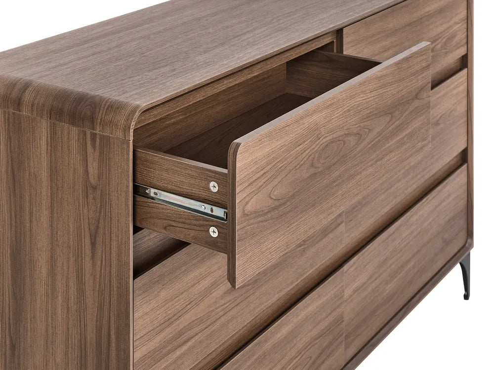 6 Drawer Chest Dark Brown Lechia