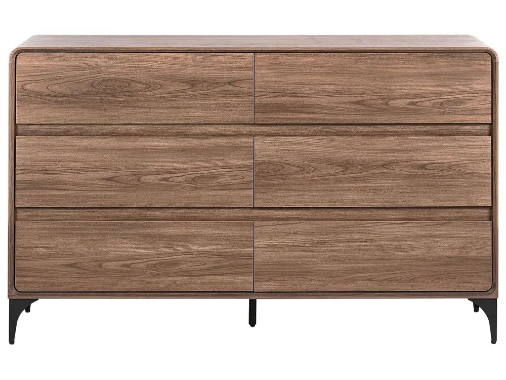 6 Drawer Chest Dark Brown Lechia