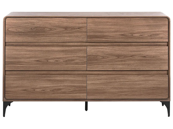 6 Drawer Chest Dark Brown Lechia