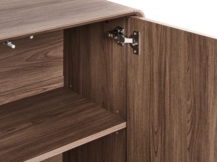 4 Door Sideboard Dark Brown Lechia