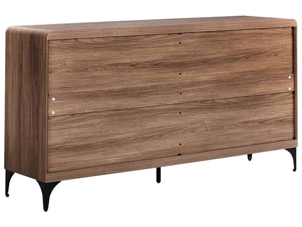 4 Door Sideboard Dark Brown Lechia