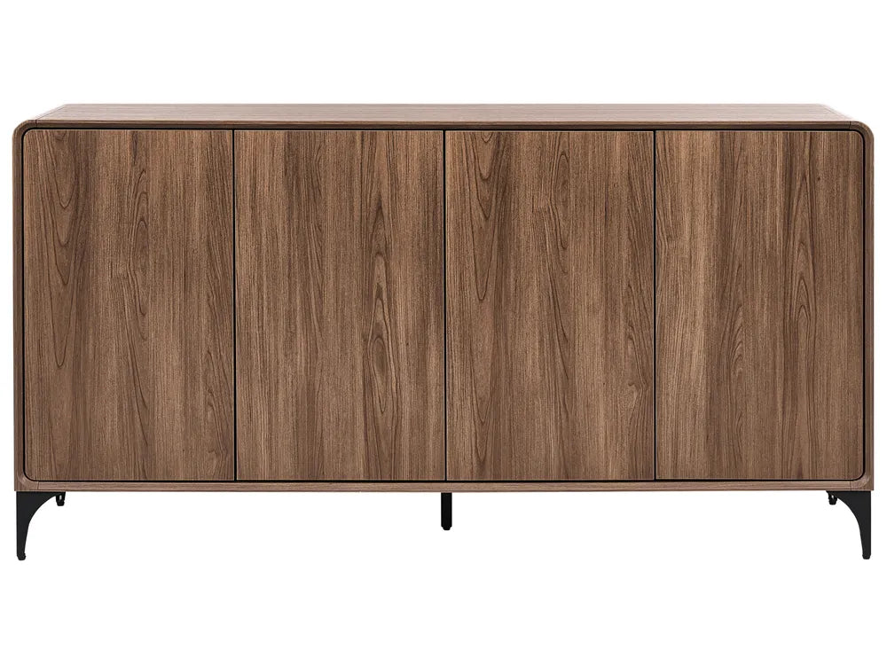 4 Door Sideboard Dark Brown Lechia