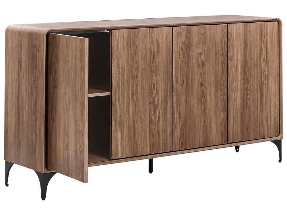 4 Door Sideboard Dark Brown Lechia