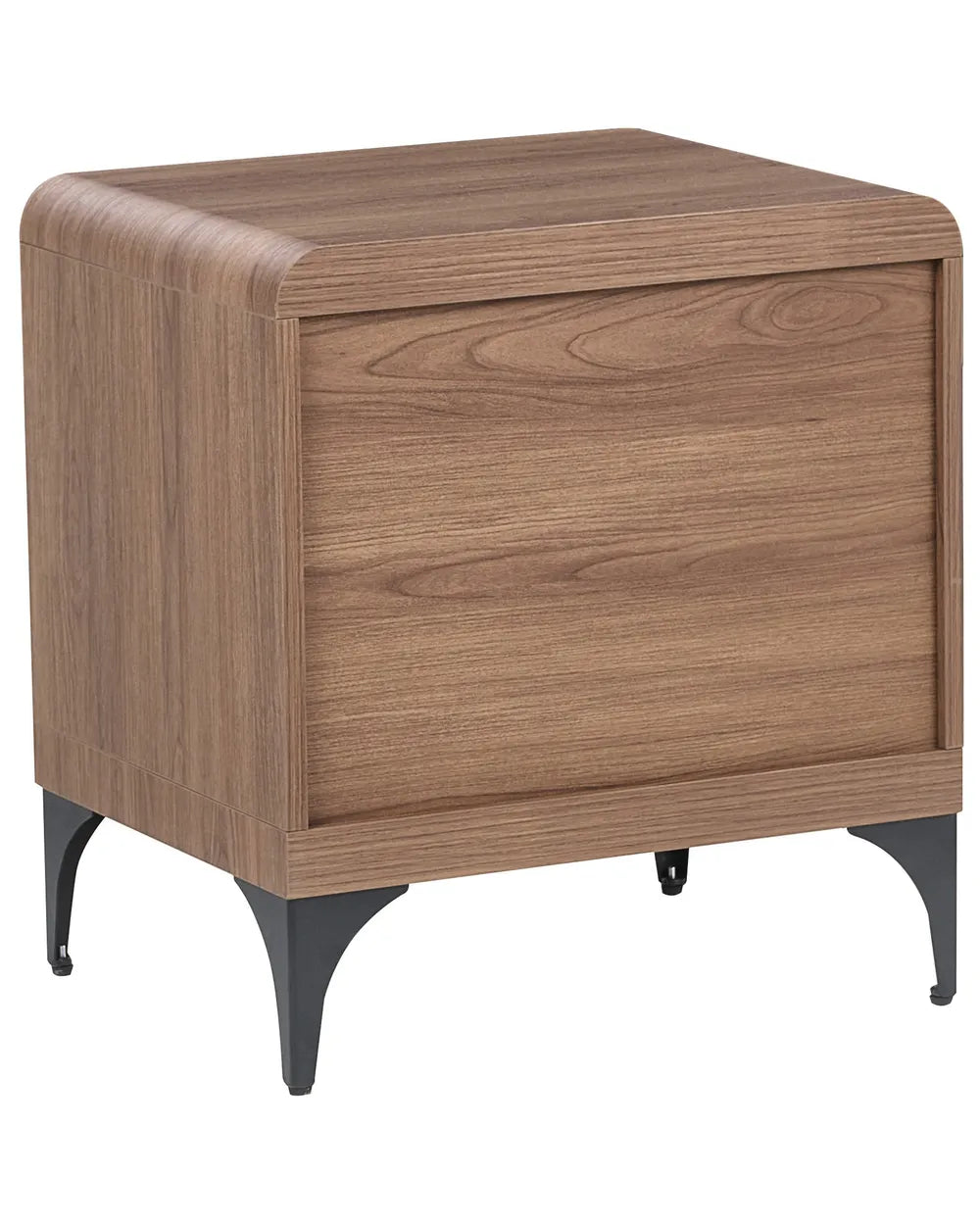 2 Drawer Bedside Table Dark Brown Lechia