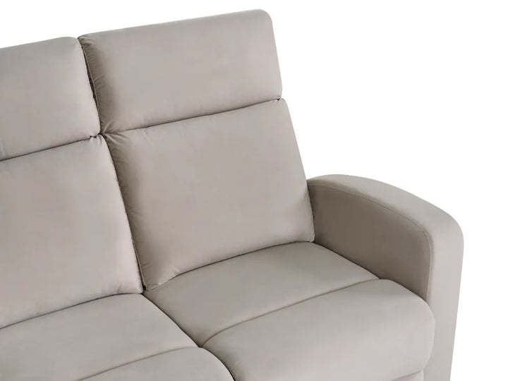 Electric Recliner Sofa 2 Seater Velvet Beige Beetner