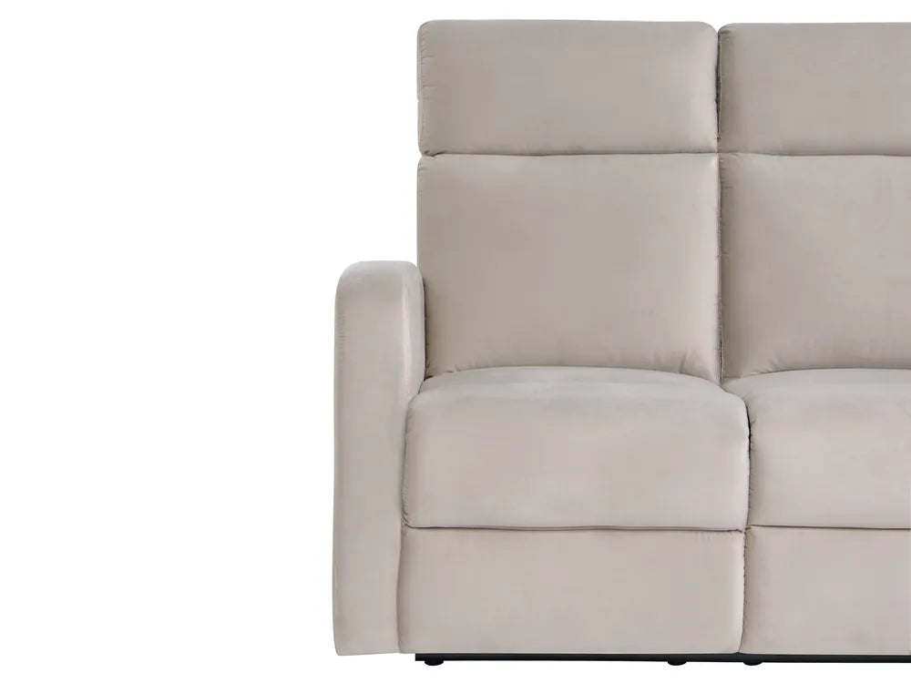 Electric Recliner Sofa 2 Seater Velvet Beige Beetner