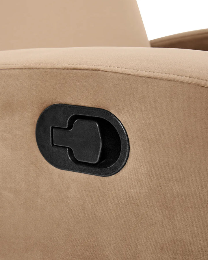 Recliner Chair Velvet Light Brown Beetner