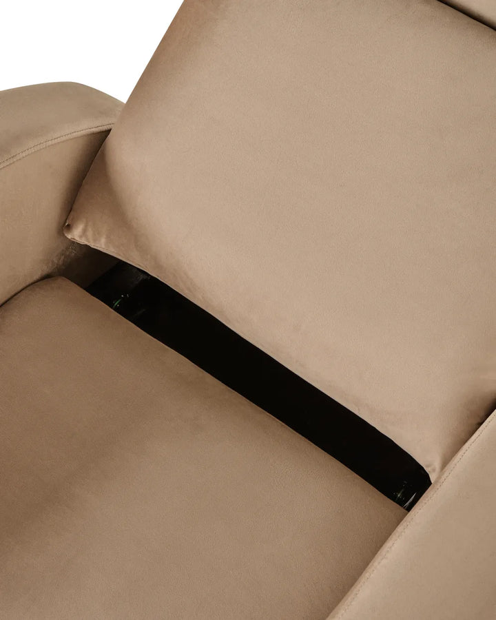Recliner Chair Velvet Light Brown Beetner