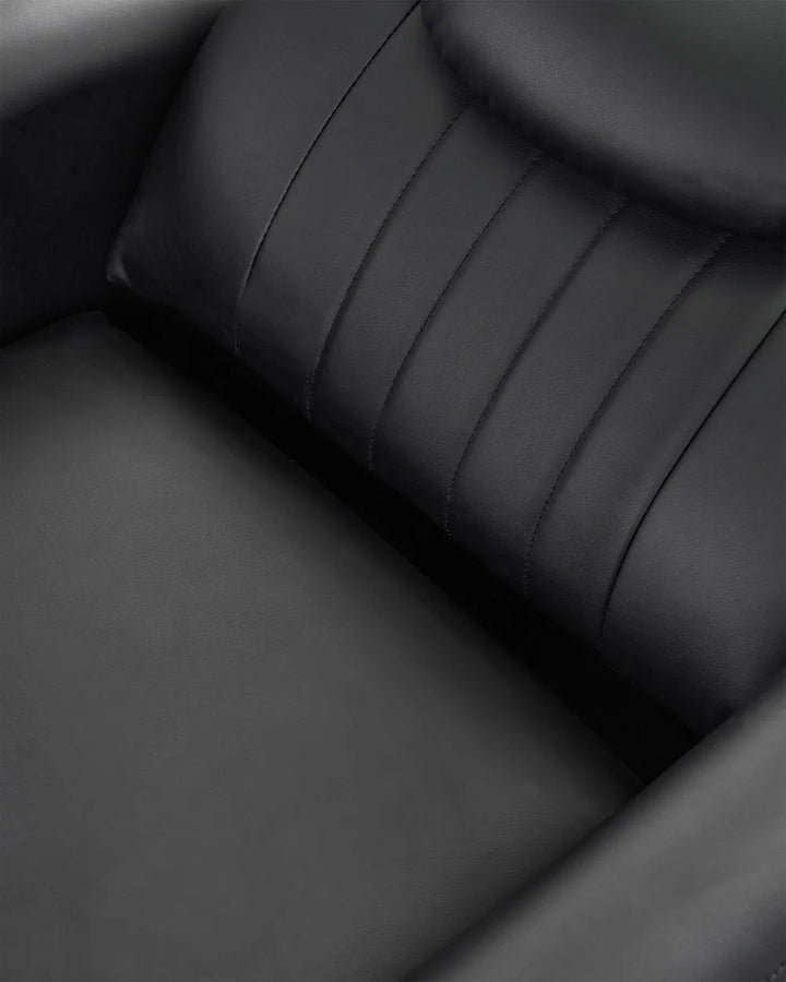 Rocking Recliner Chair Swivel Faux Leather Black Mixell