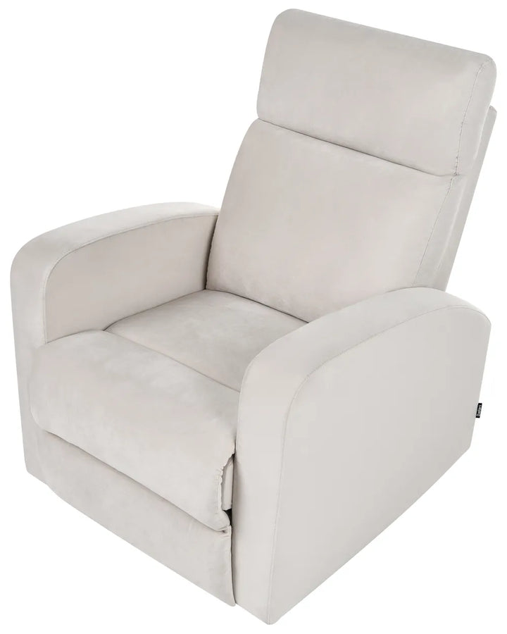 Recliner Chair with Footrest Velvet Beige Beetner