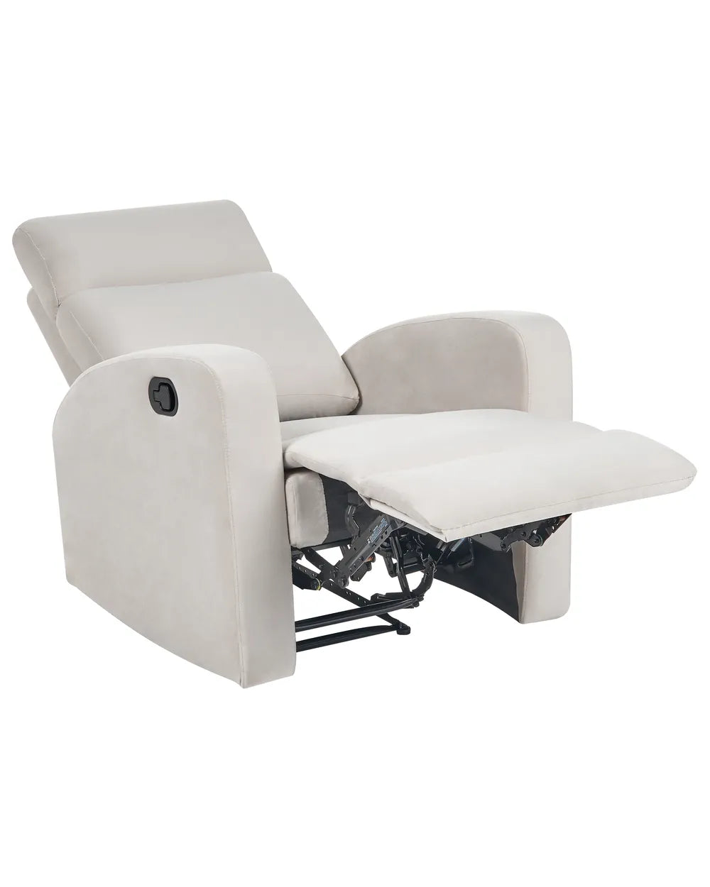 Recliner Chair with Footrest Velvet Beige Beetner