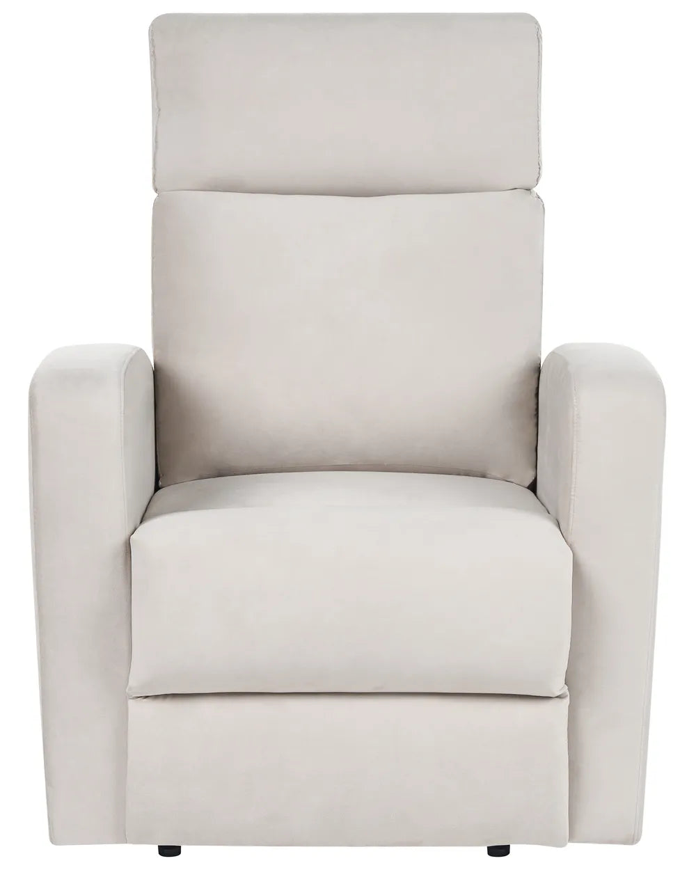 Recliner Chair with Footrest Velvet Beige Beetner