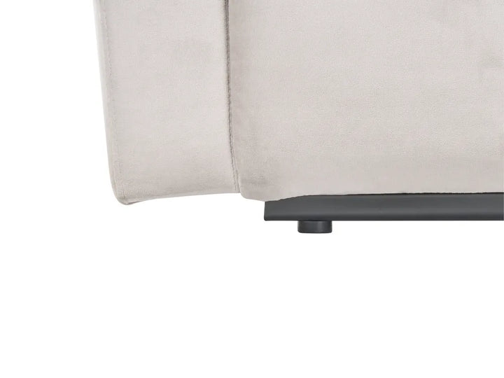 Manual Recliner Sofa 2 Seater Velvet Beige with Footrest Beetner