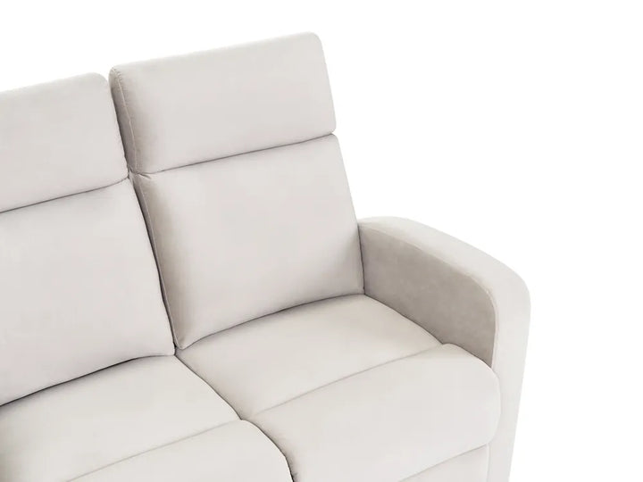 Manual Recliner Sofa 2 Seater Velvet Beige with Footrest Beetner